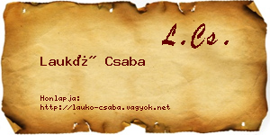Laukó Csaba névjegykártya